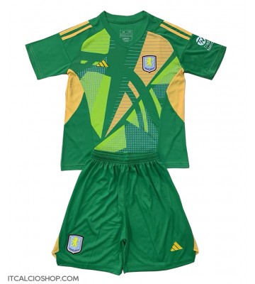 Aston Villa Portiere Prima Maglia Bambino 2024-25 Manica Corta (+ Pantaloni corti)